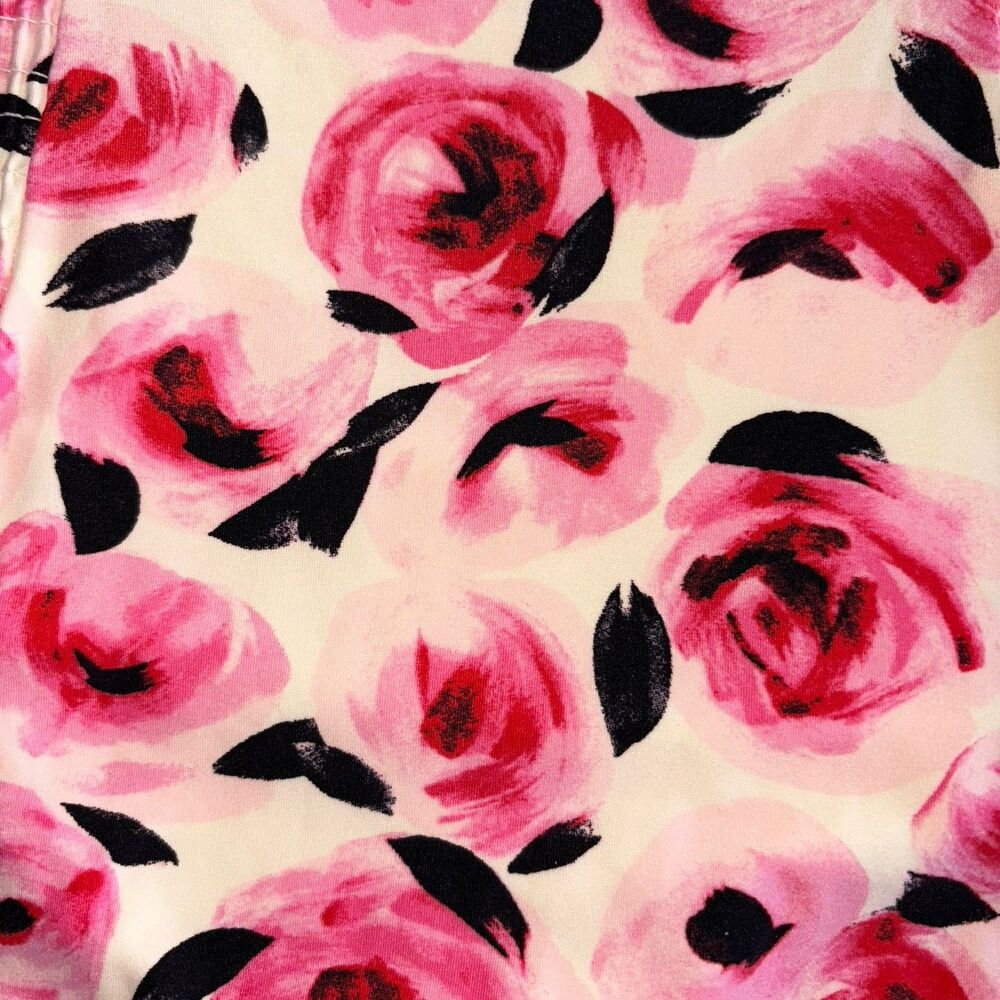 Kate Spade Pink Floral One Piece Swimsuit Bay of Roses Size XS Smocked Stretch - Picture 7 of 16